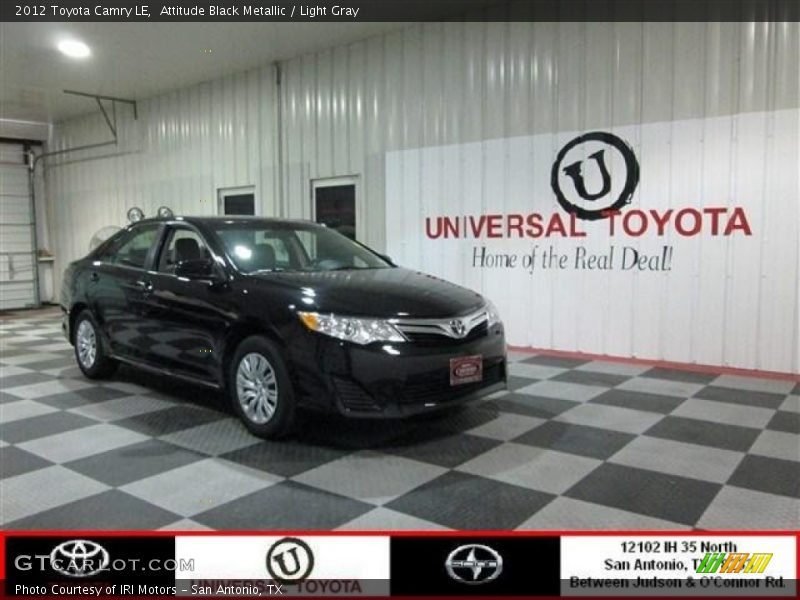 Attitude Black Metallic / Light Gray 2012 Toyota Camry LE