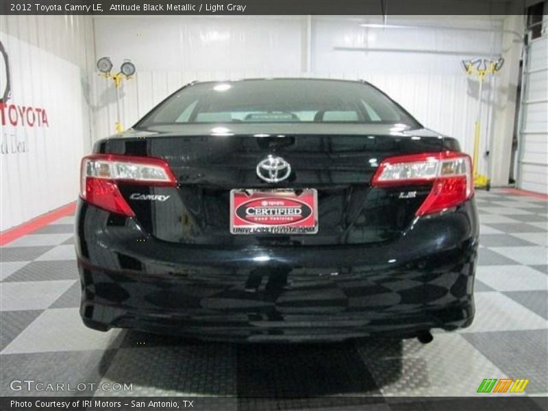Attitude Black Metallic / Light Gray 2012 Toyota Camry LE