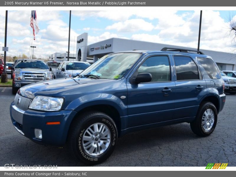 Norsea Blue Metallic / Pebble/Light Parchment 2005 Mercury Mariner V6 Premier