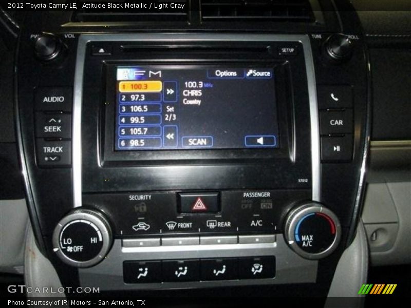 Attitude Black Metallic / Light Gray 2012 Toyota Camry LE