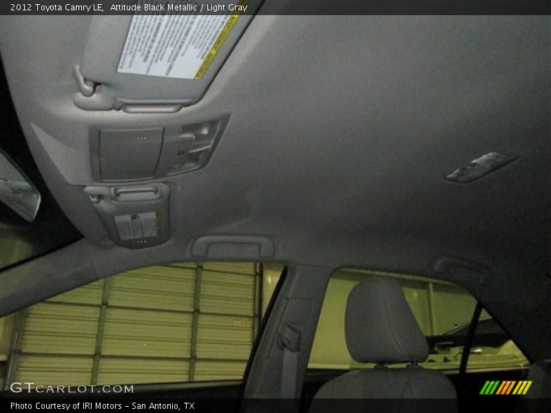 Attitude Black Metallic / Light Gray 2012 Toyota Camry LE