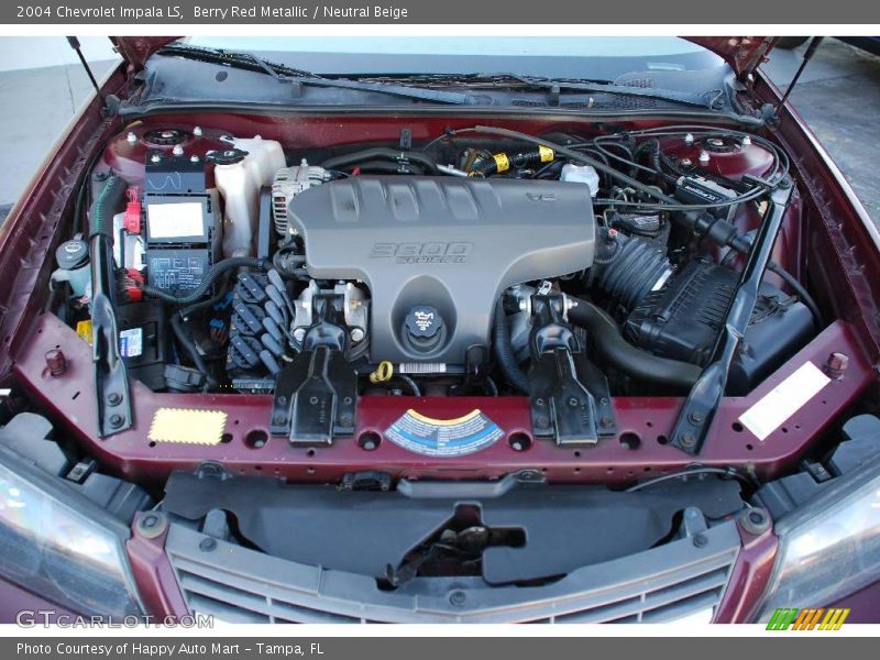 Berry Red Metallic / Neutral Beige 2004 Chevrolet Impala LS