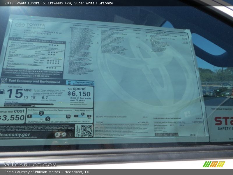 Super White / Graphite 2013 Toyota Tundra TSS CrewMax 4x4