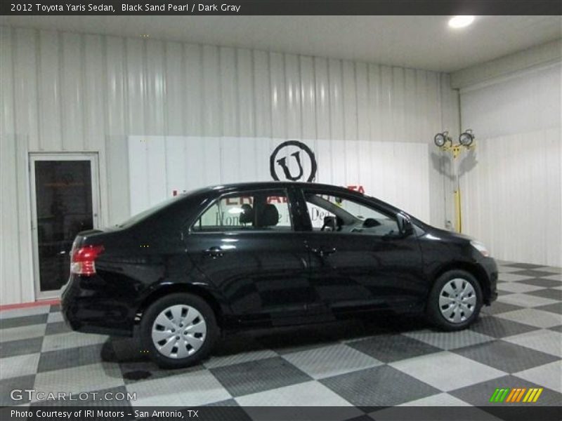 Black Sand Pearl / Dark Gray 2012 Toyota Yaris Sedan