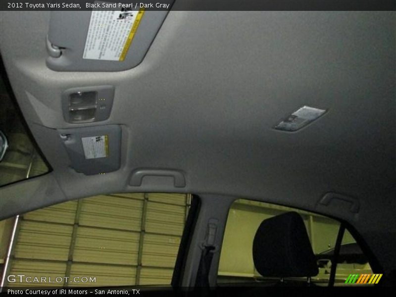 Black Sand Pearl / Dark Gray 2012 Toyota Yaris Sedan