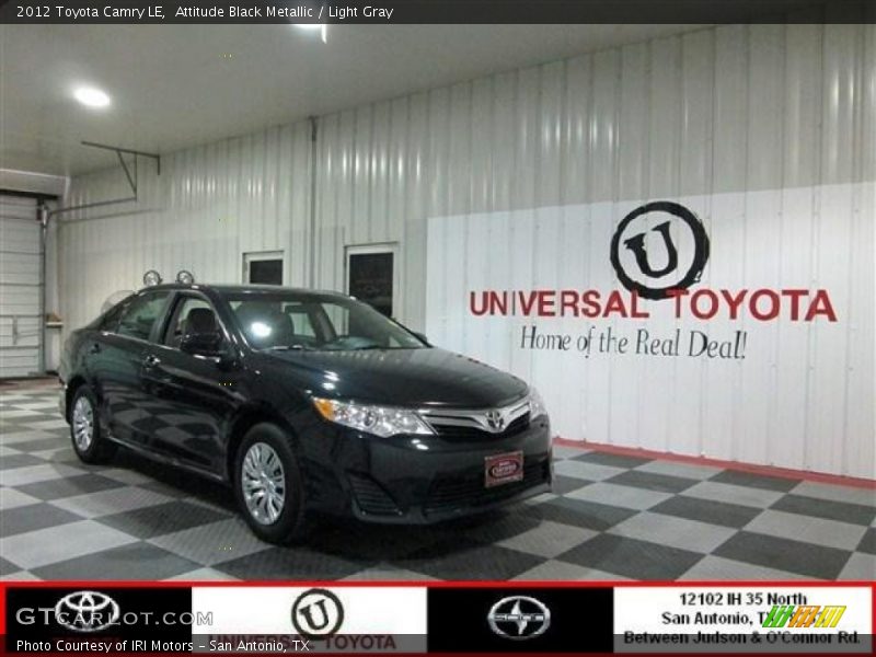 Attitude Black Metallic / Light Gray 2012 Toyota Camry LE