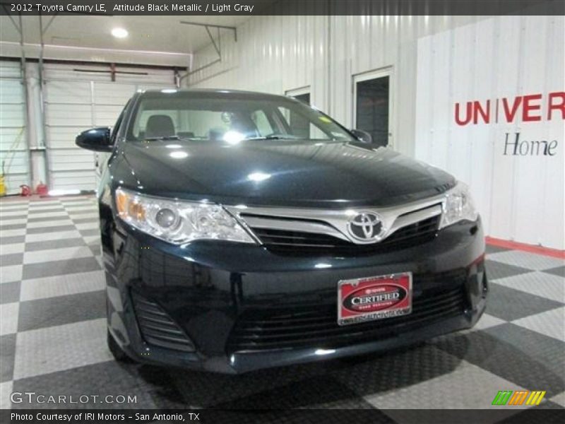 Attitude Black Metallic / Light Gray 2012 Toyota Camry LE