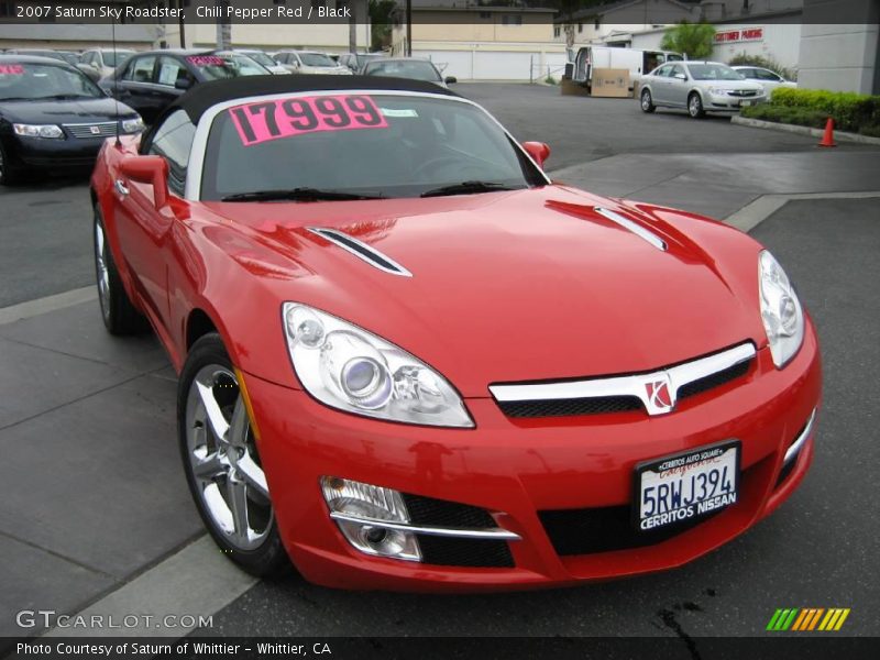 Chili Pepper Red / Black 2007 Saturn Sky Roadster