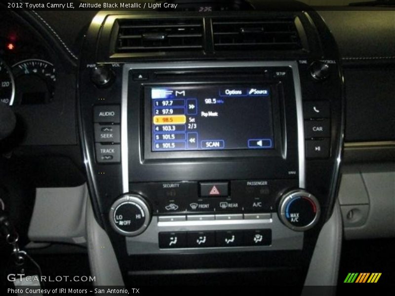 Attitude Black Metallic / Light Gray 2012 Toyota Camry LE