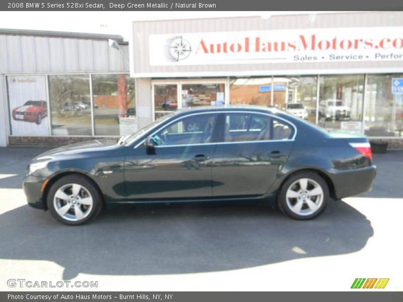 Deep Green Metallic / Natural Brown 2008 BMW 5 Series 528xi Sedan