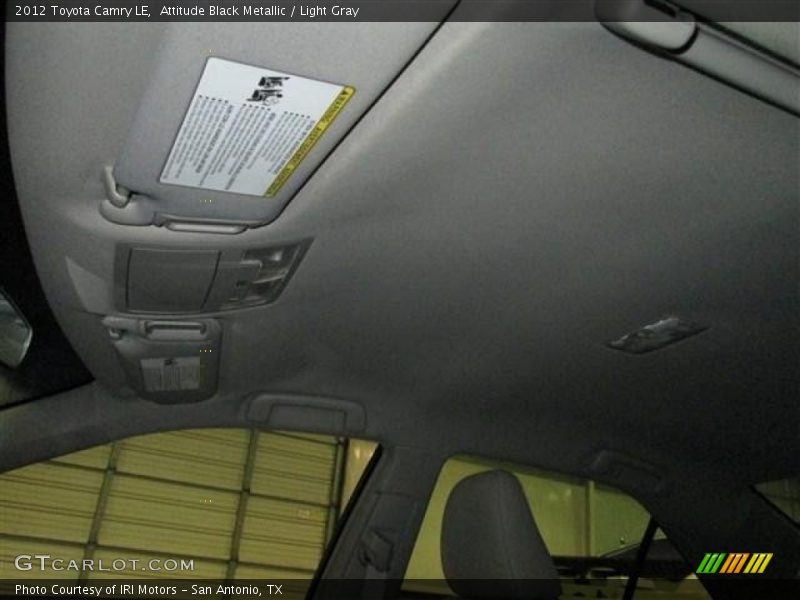 Attitude Black Metallic / Light Gray 2012 Toyota Camry LE