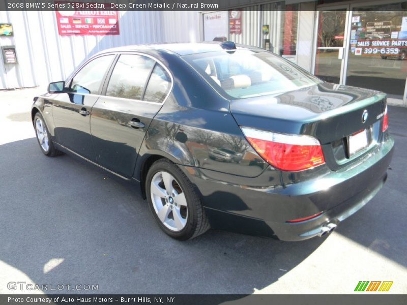 Deep Green Metallic / Natural Brown 2008 BMW 5 Series 528xi Sedan