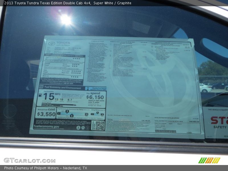 Super White / Graphite 2013 Toyota Tundra Texas Edition Double Cab 4x4