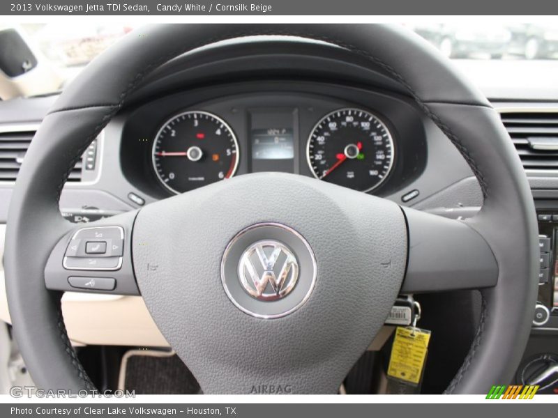 Candy White / Cornsilk Beige 2013 Volkswagen Jetta TDI Sedan
