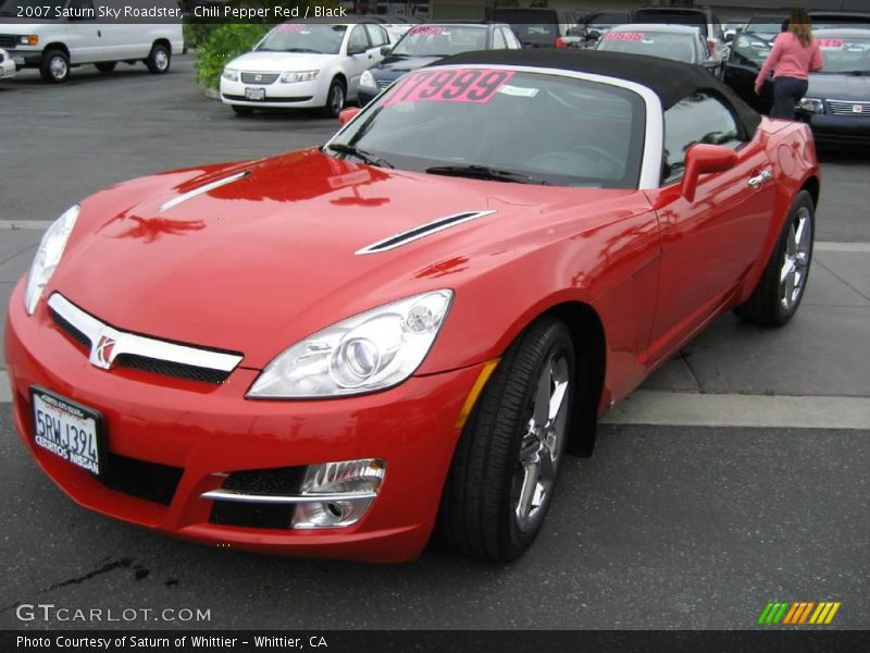 Chili Pepper Red / Black 2007 Saturn Sky Roadster