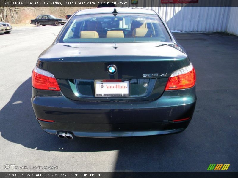 Deep Green Metallic / Natural Brown 2008 BMW 5 Series 528xi Sedan