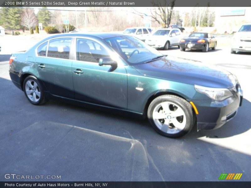 Deep Green Metallic / Natural Brown 2008 BMW 5 Series 528xi Sedan
