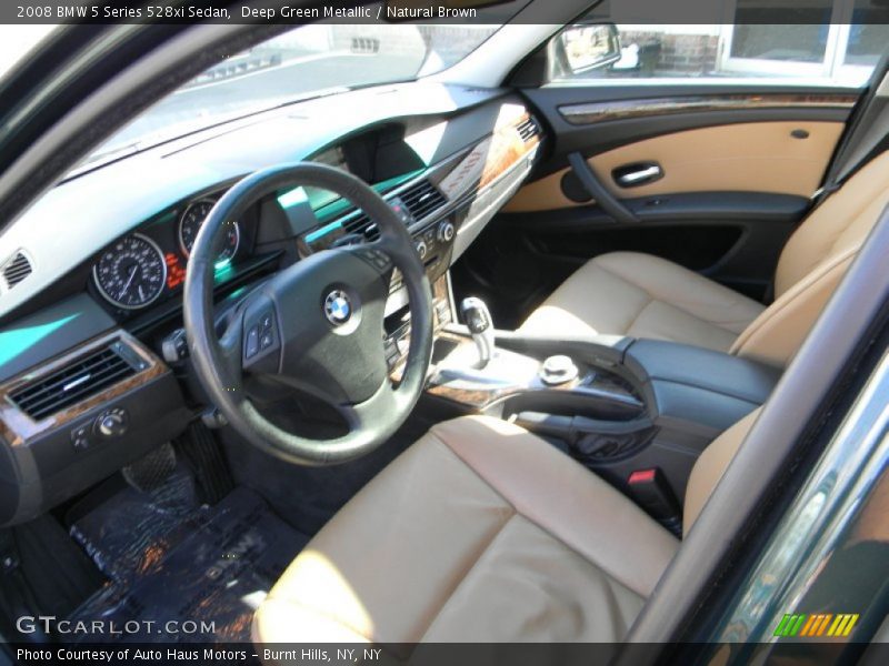 Deep Green Metallic / Natural Brown 2008 BMW 5 Series 528xi Sedan