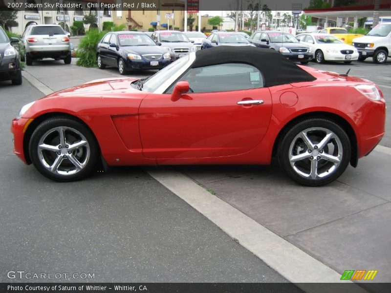 Chili Pepper Red / Black 2007 Saturn Sky Roadster