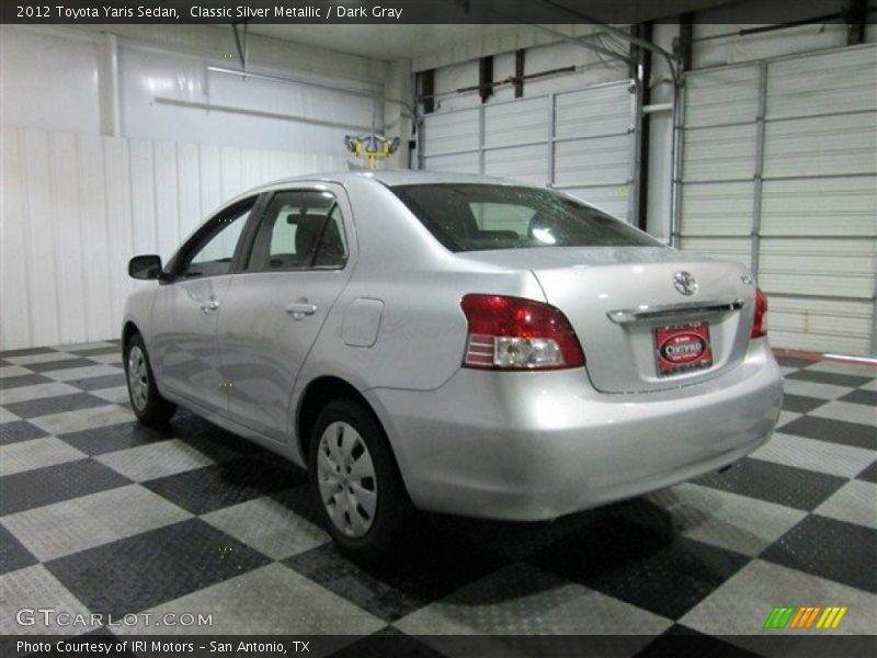 Classic Silver Metallic / Dark Gray 2012 Toyota Yaris Sedan
