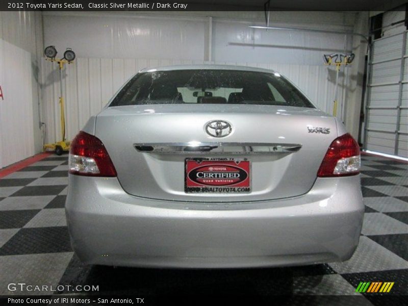 Classic Silver Metallic / Dark Gray 2012 Toyota Yaris Sedan