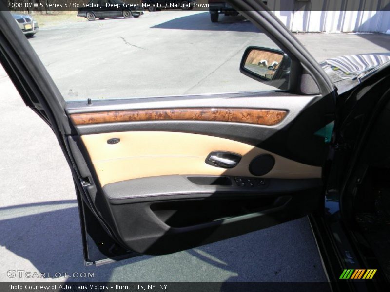 Deep Green Metallic / Natural Brown 2008 BMW 5 Series 528xi Sedan