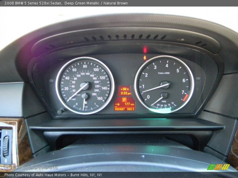 Deep Green Metallic / Natural Brown 2008 BMW 5 Series 528xi Sedan