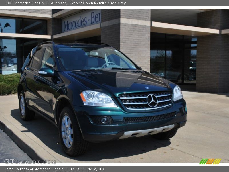 Everest Green Metallic / Ash Grey 2007 Mercedes-Benz ML 350 4Matic
