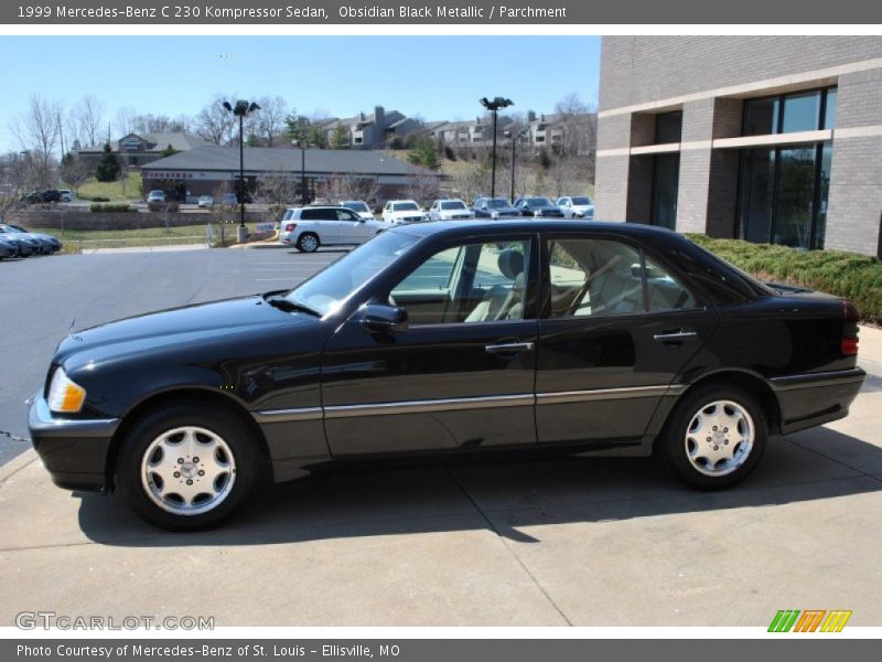 Obsidian Black Metallic / Parchment 1999 Mercedes-Benz C 230 Kompressor Sedan