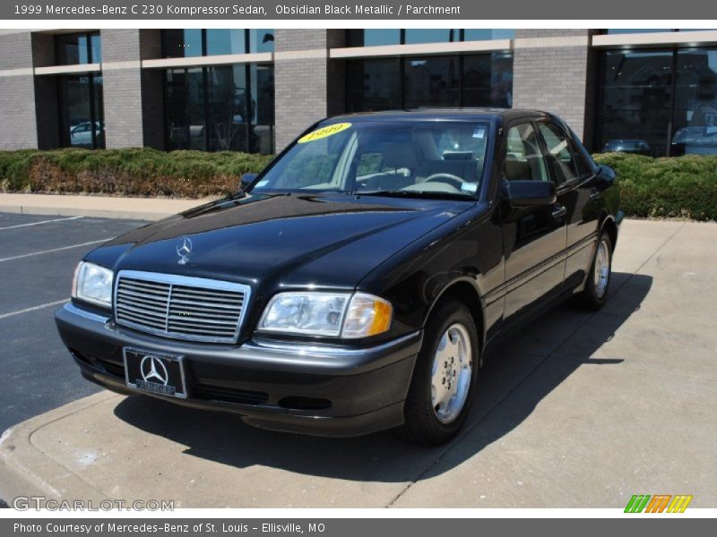 Obsidian Black Metallic / Parchment 1999 Mercedes-Benz C 230 Kompressor Sedan