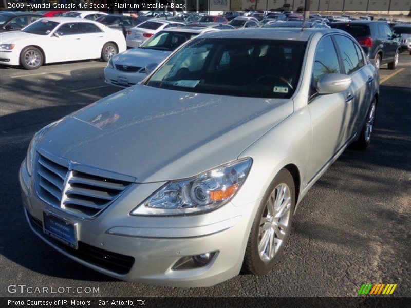Platinum Metallic / Black 2009 Hyundai Genesis 4.6 Sedan