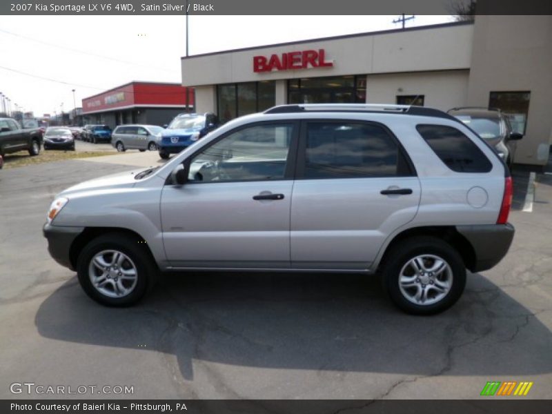 Satin Silver / Black 2007 Kia Sportage LX V6 4WD