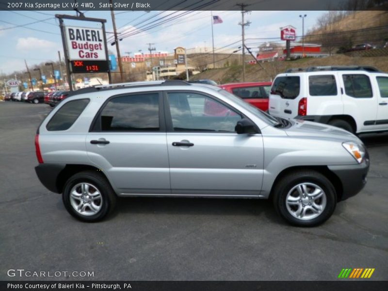 Satin Silver / Black 2007 Kia Sportage LX V6 4WD