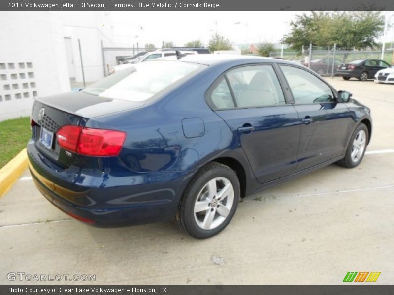 Tempest Blue Metallic / Cornsilk Beige 2013 Volkswagen Jetta TDI Sedan