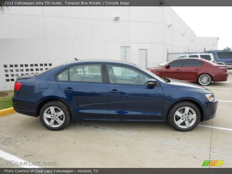 Tempest Blue Metallic / Cornsilk Beige 2013 Volkswagen Jetta TDI Sedan