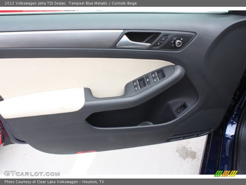 Tempest Blue Metallic / Cornsilk Beige 2013 Volkswagen Jetta TDI Sedan