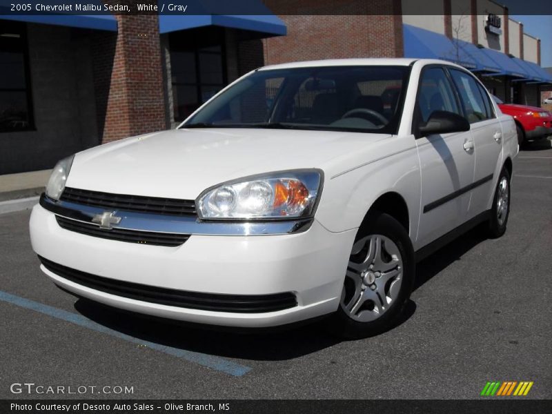 White / Gray 2005 Chevrolet Malibu Sedan