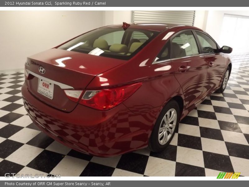 Sparkling Ruby Red / Camel 2012 Hyundai Sonata GLS