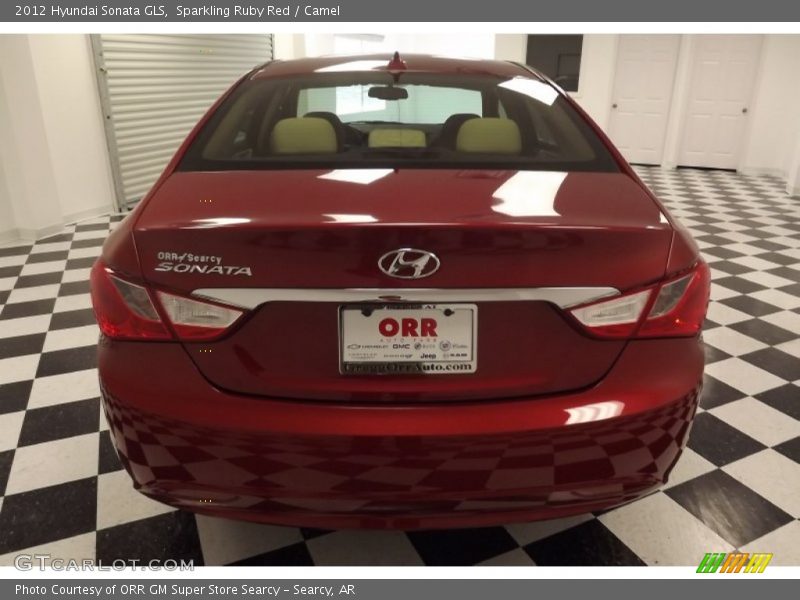 Sparkling Ruby Red / Camel 2012 Hyundai Sonata GLS