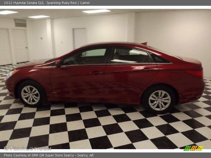 Sparkling Ruby Red / Camel 2012 Hyundai Sonata GLS