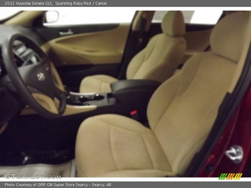 Sparkling Ruby Red / Camel 2012 Hyundai Sonata GLS