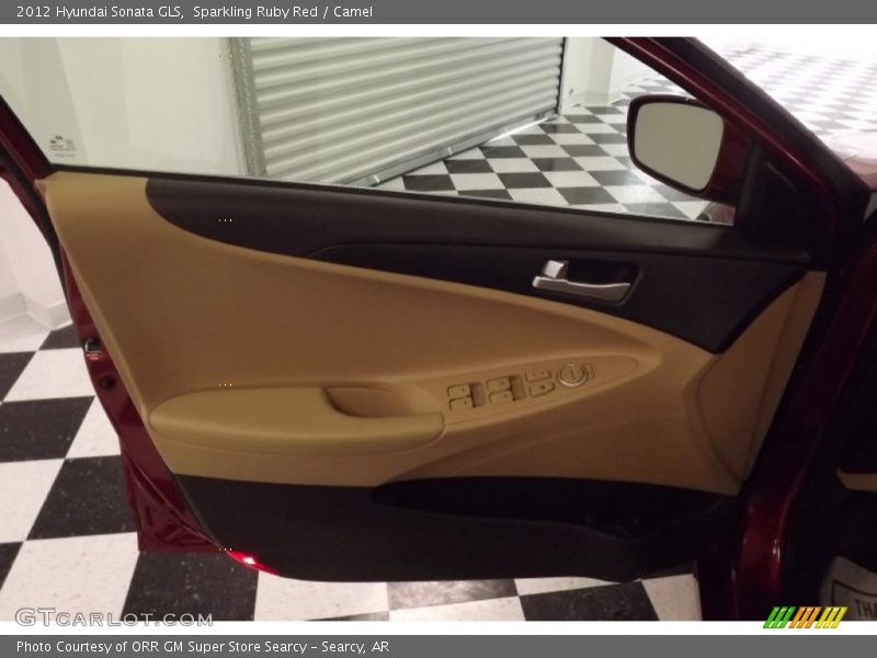 Sparkling Ruby Red / Camel 2012 Hyundai Sonata GLS