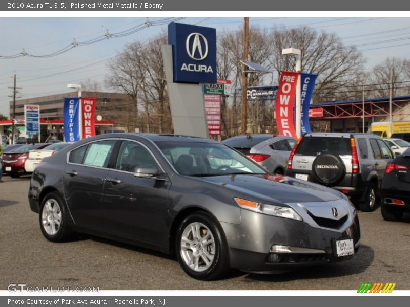 Polished Metal Metallic / Ebony 2010 Acura TL 3.5