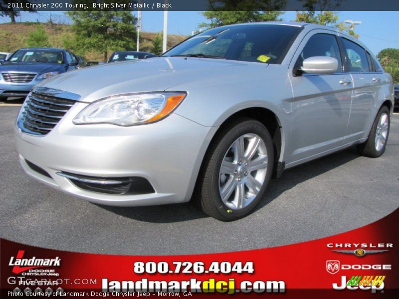 Bright Silver Metallic / Black 2011 Chrysler 200 Touring