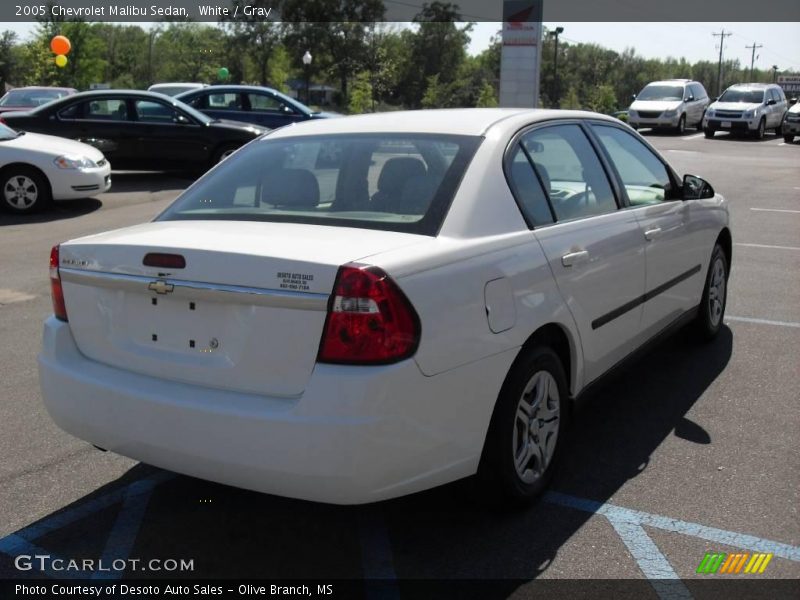 White / Gray 2005 Chevrolet Malibu Sedan
