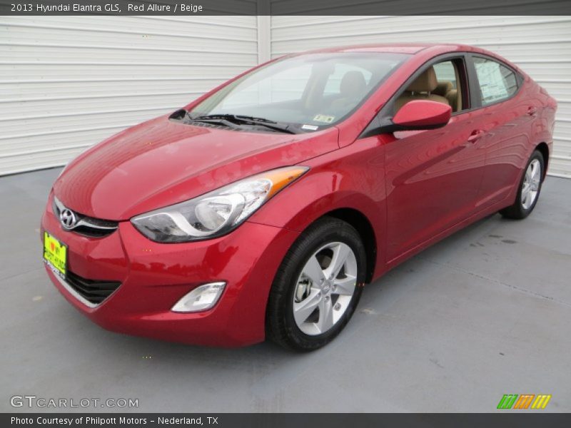 Red Allure / Beige 2013 Hyundai Elantra GLS
