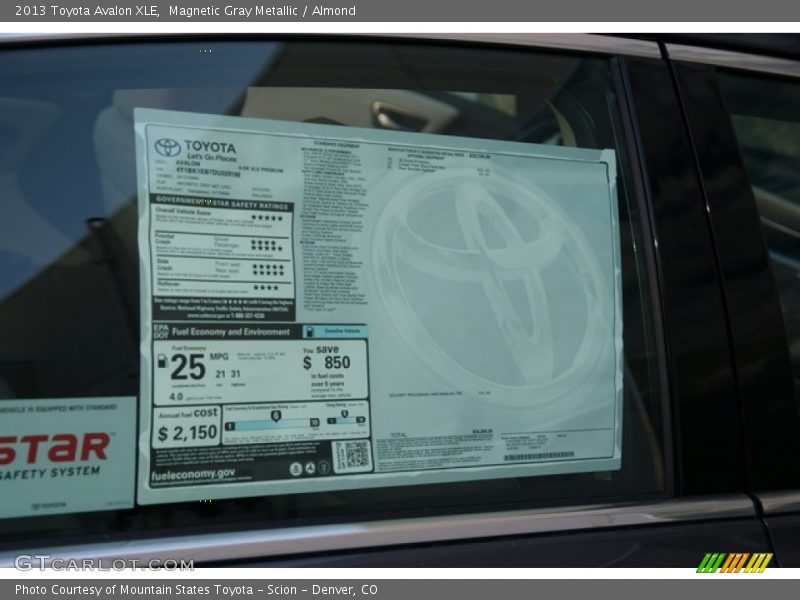 Magnetic Gray Metallic / Almond 2013 Toyota Avalon XLE