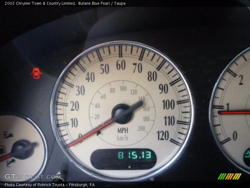 Butane Blue Pearl / Taupe 2003 Chrysler Town & Country Limited