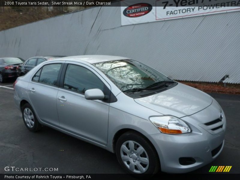 Silver Streak Mica / Dark Charcoal 2008 Toyota Yaris Sedan