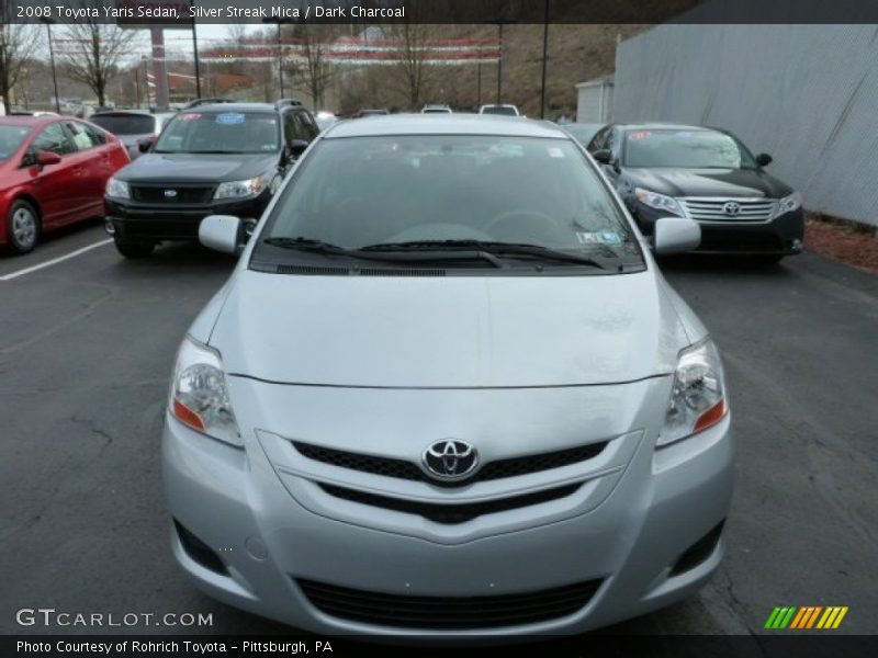 Silver Streak Mica / Dark Charcoal 2008 Toyota Yaris Sedan